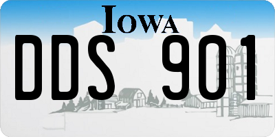 IA license plate DDS901