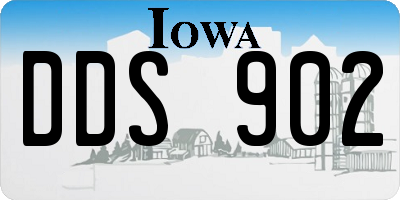 IA license plate DDS902