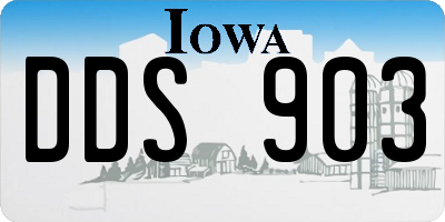 IA license plate DDS903