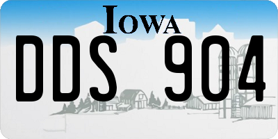 IA license plate DDS904
