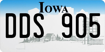 IA license plate DDS905