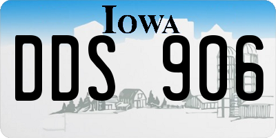 IA license plate DDS906