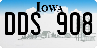 IA license plate DDS908