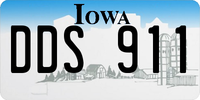 IA license plate DDS911