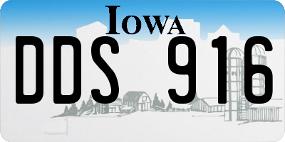 IA license plate DDS916