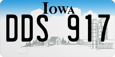 IA license plate DDS917