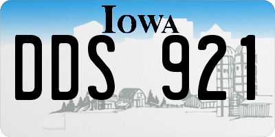 IA license plate DDS921