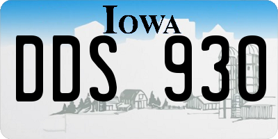 IA license plate DDS930
