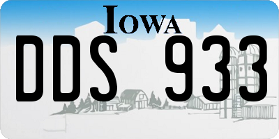 IA license plate DDS933
