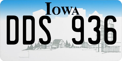 IA license plate DDS936