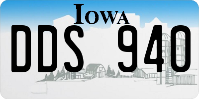 IA license plate DDS940