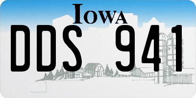 IA license plate DDS941