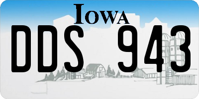 IA license plate DDS943