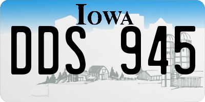 IA license plate DDS945