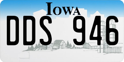 IA license plate DDS946