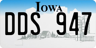 IA license plate DDS947