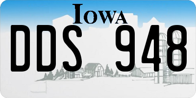 IA license plate DDS948