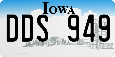 IA license plate DDS949
