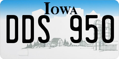 IA license plate DDS950