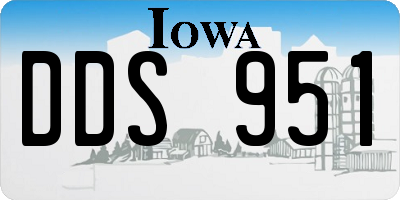 IA license plate DDS951