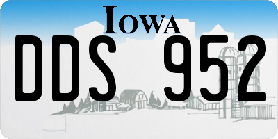 IA license plate DDS952