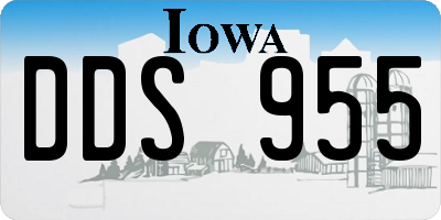 IA license plate DDS955