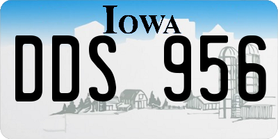 IA license plate DDS956