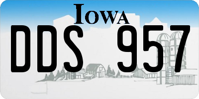 IA license plate DDS957