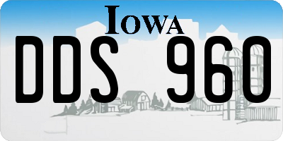 IA license plate DDS960