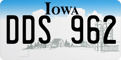IA license plate DDS962