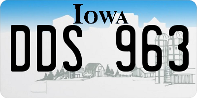 IA license plate DDS963