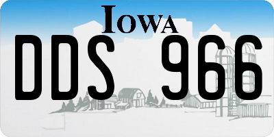 IA license plate DDS966