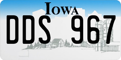 IA license plate DDS967