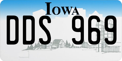 IA license plate DDS969