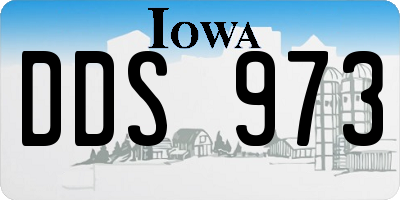 IA license plate DDS973