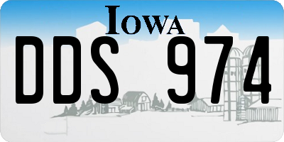 IA license plate DDS974