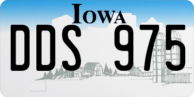IA license plate DDS975