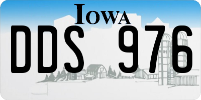 IA license plate DDS976