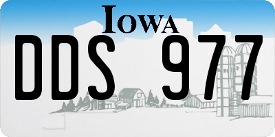 IA license plate DDS977