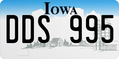 IA license plate DDS995