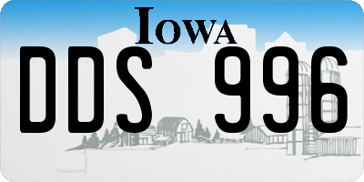 IA license plate DDS996