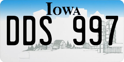 IA license plate DDS997