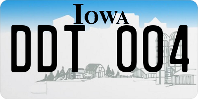IA license plate DDT004