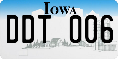IA license plate DDT006