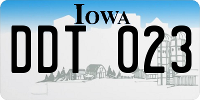IA license plate DDT023