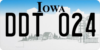 IA license plate DDT024