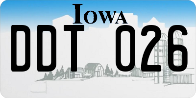 IA license plate DDT026