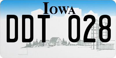 IA license plate DDT028