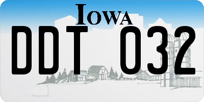 IA license plate DDT032