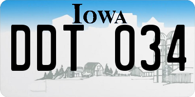 IA license plate DDT034